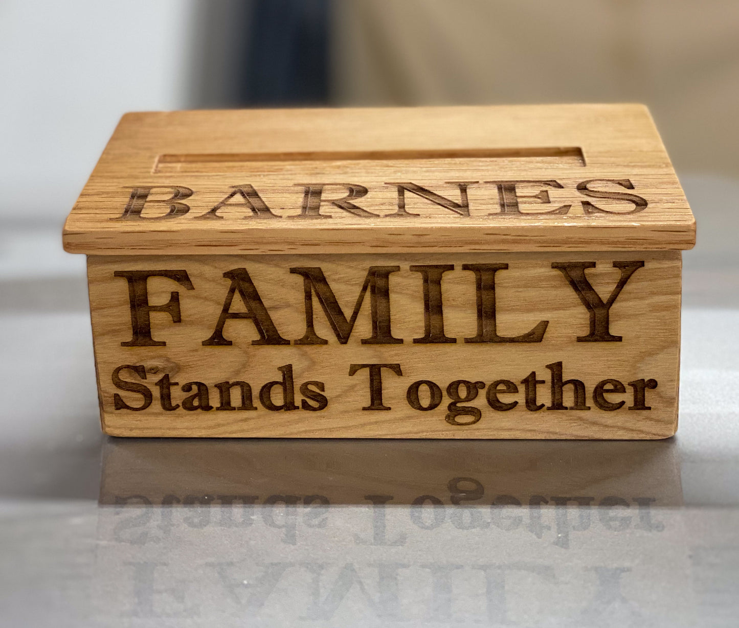 Family Stands Together stacking people with stand/display/storage box.