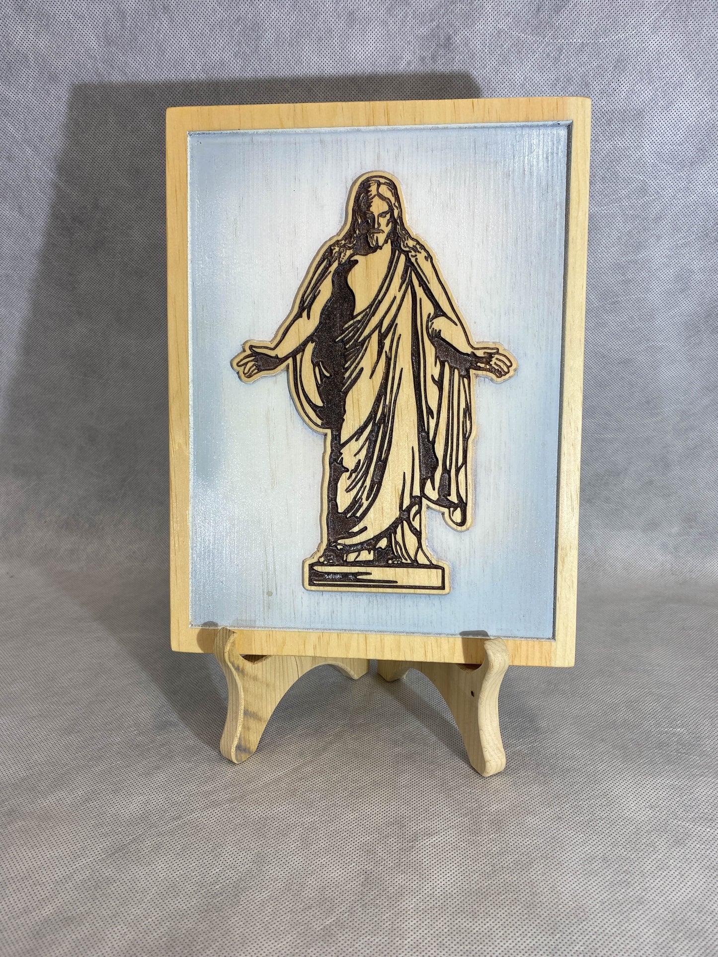 Carved Christus wall hanging