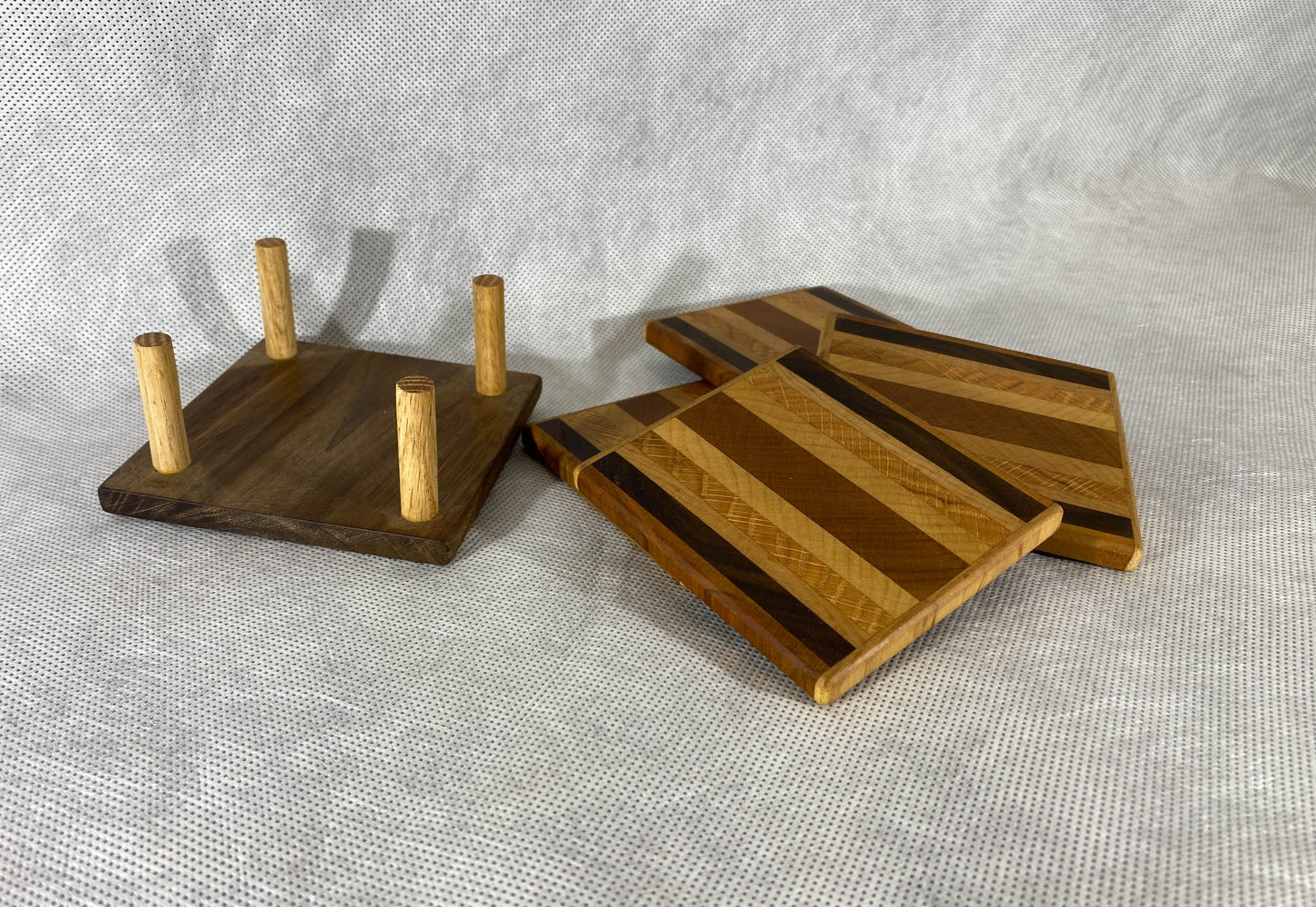 End grain Hardwood Coaster Set