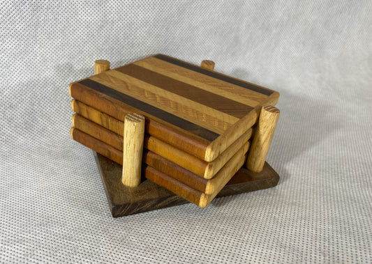 End grain Hardwood Coaster Set