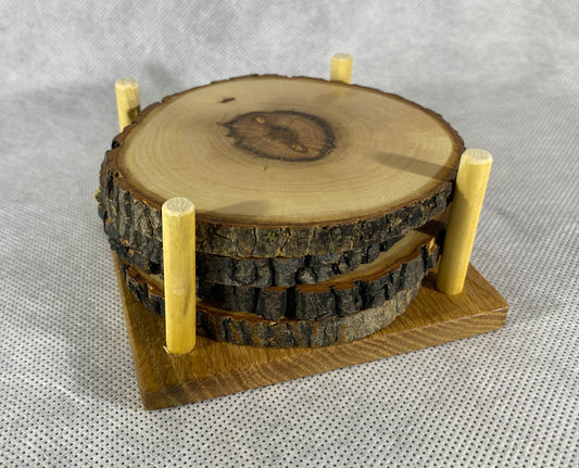 Wood Slice Coaster Set