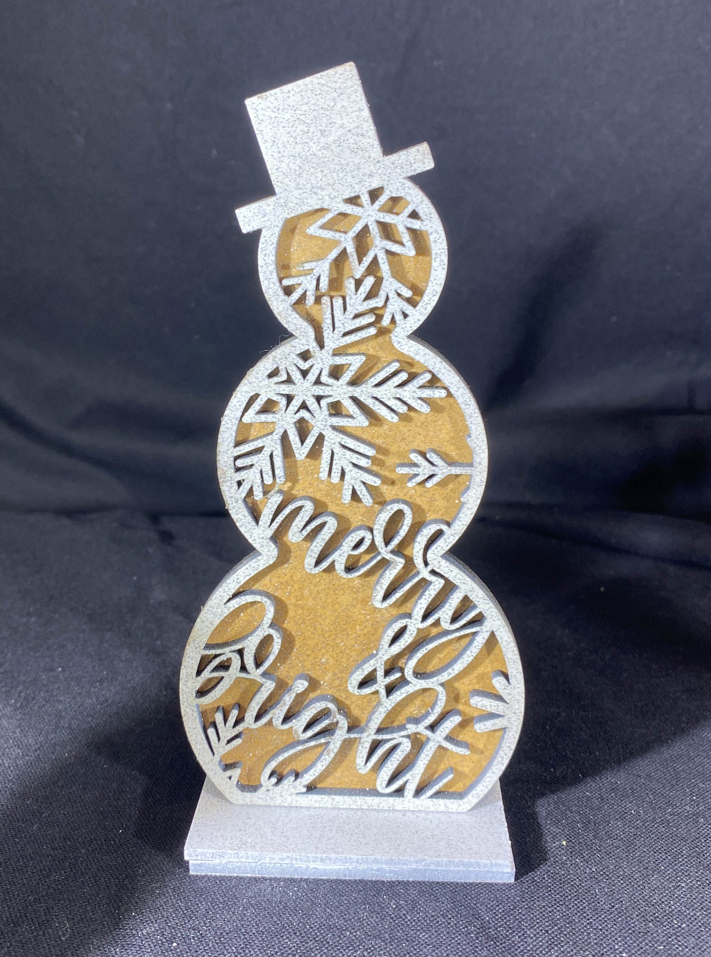 Snowman Family.  Layered laser cut family of 6