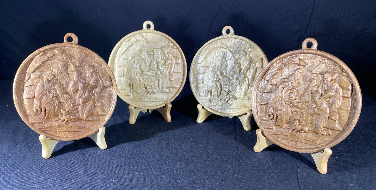 Deluxe 5" Carved 3D Nativity Medallion