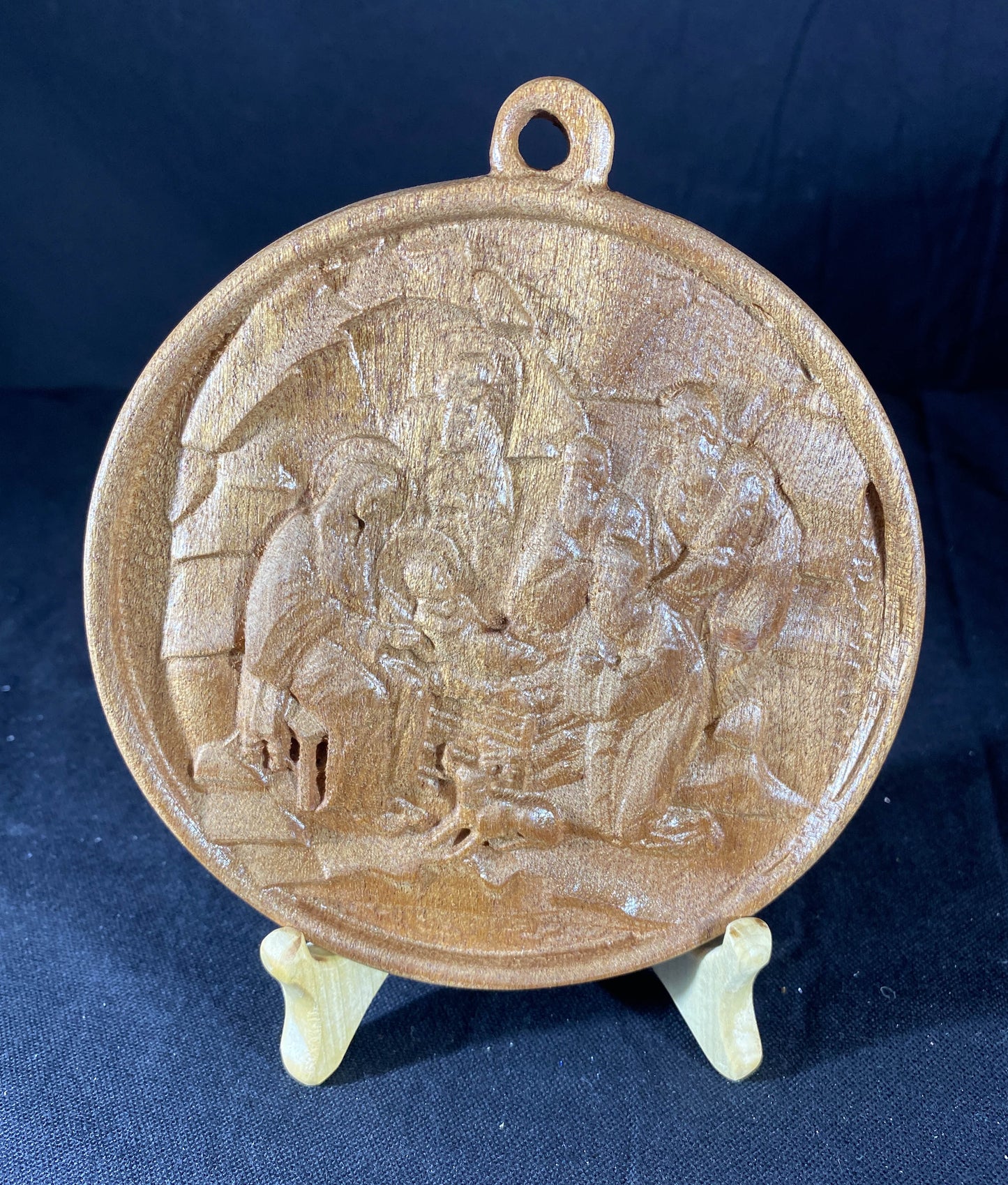 Deluxe 5" Carved 3D Nativity Medallion