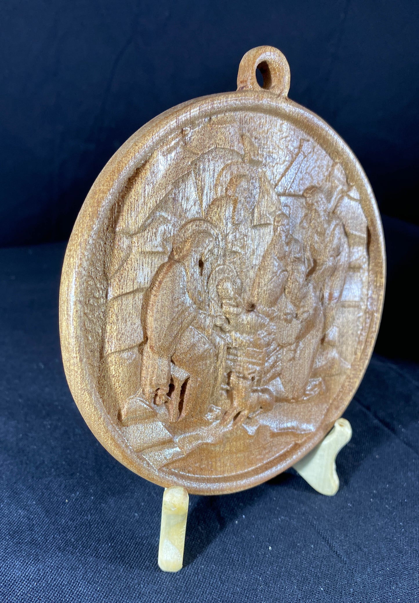 Deluxe 5" Carved 3D Nativity Medallion