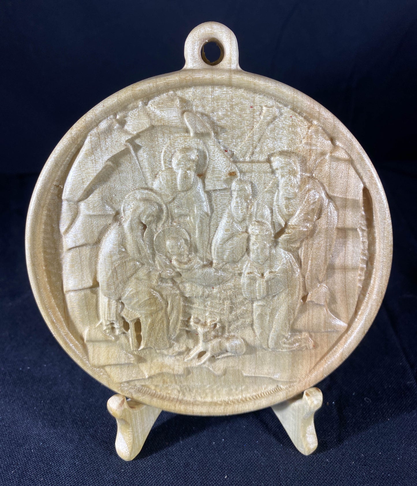 Deluxe 5" Carved 3D Nativity Medallion