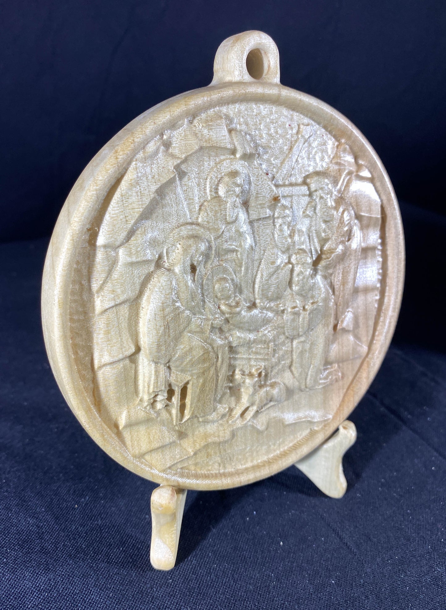 Deluxe 5" Carved 3D Nativity Medallion