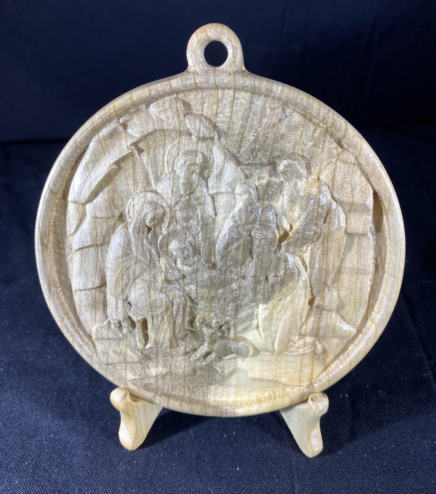 Deluxe 5" Carved 3D Nativity Medallion