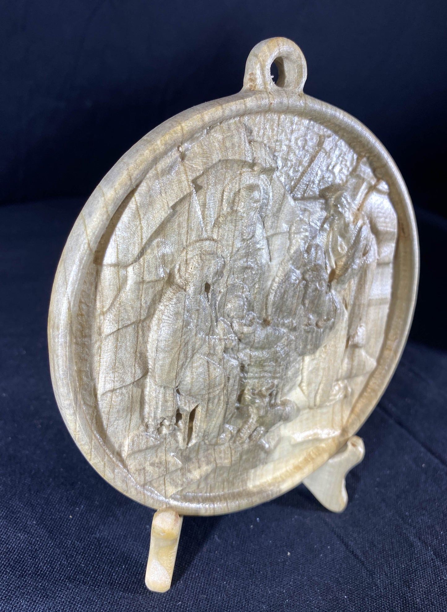 Deluxe 5" Carved 3D Nativity Medallion