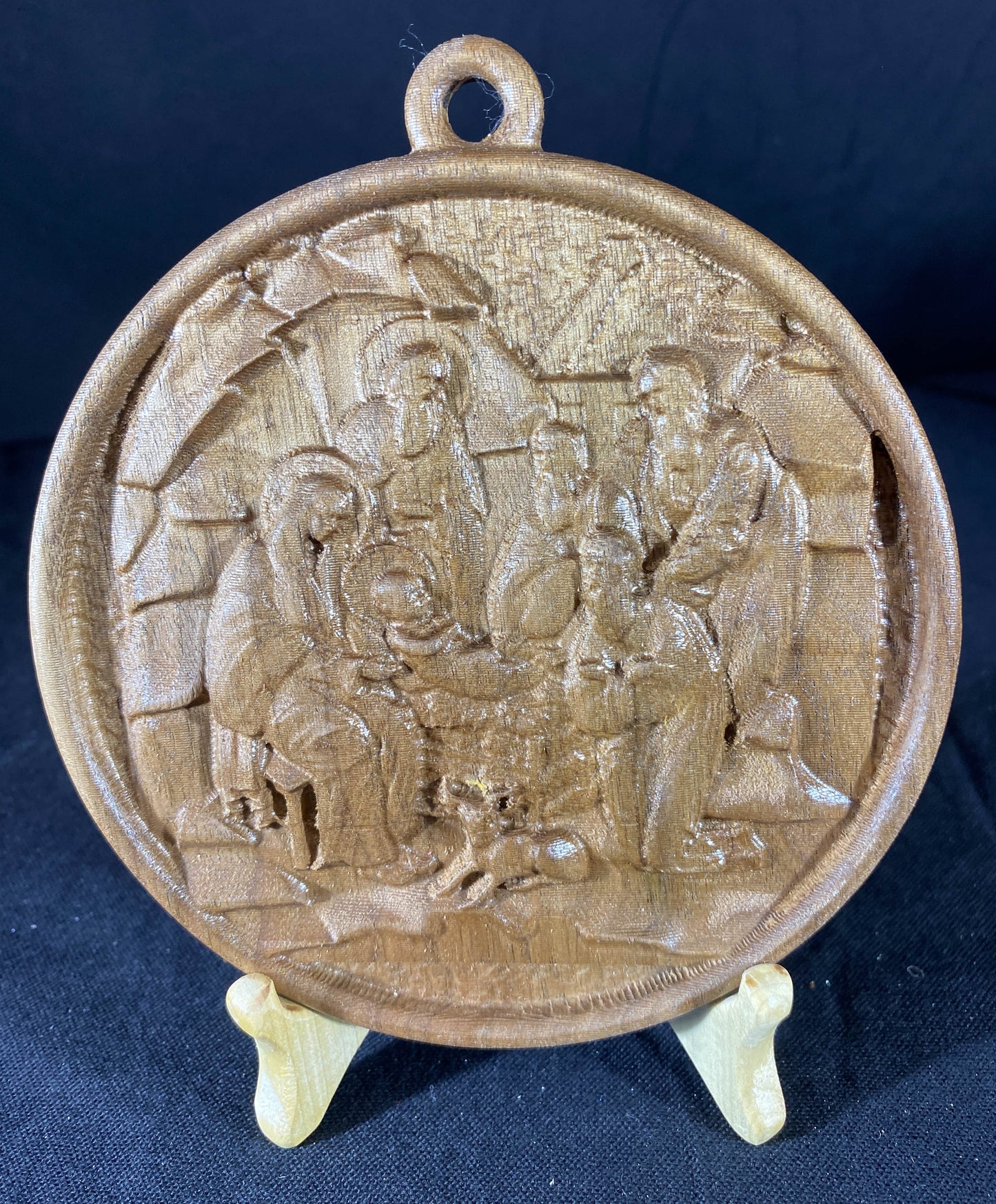 Deluxe 5" Carved 3D Nativity Medallion