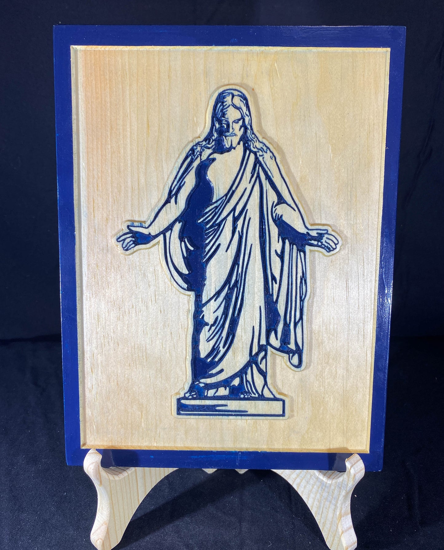 Carved Christus wall hanging