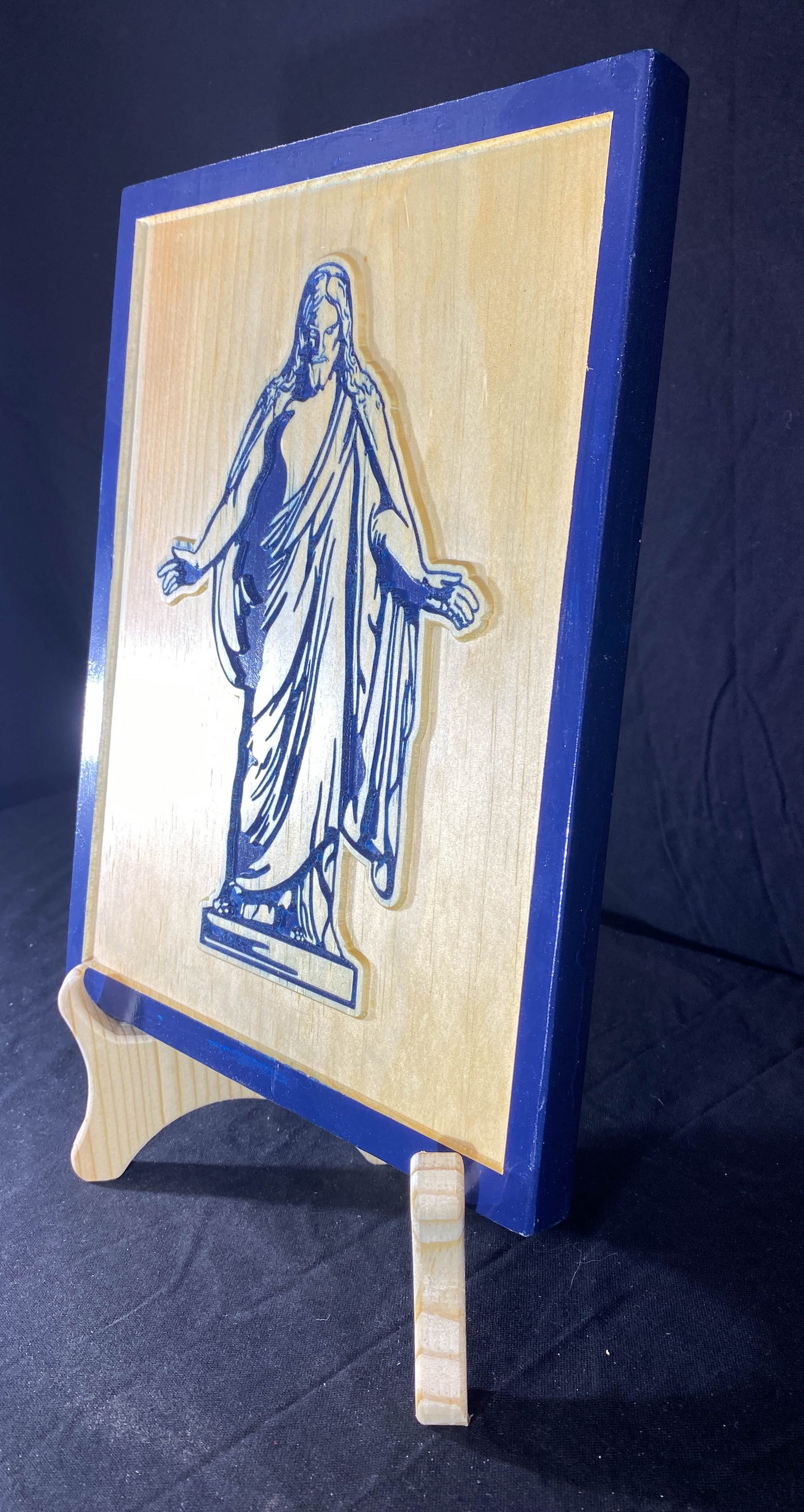 Carved Christus wall hanging