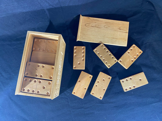 Handmade Wooden Domino set in custom box.