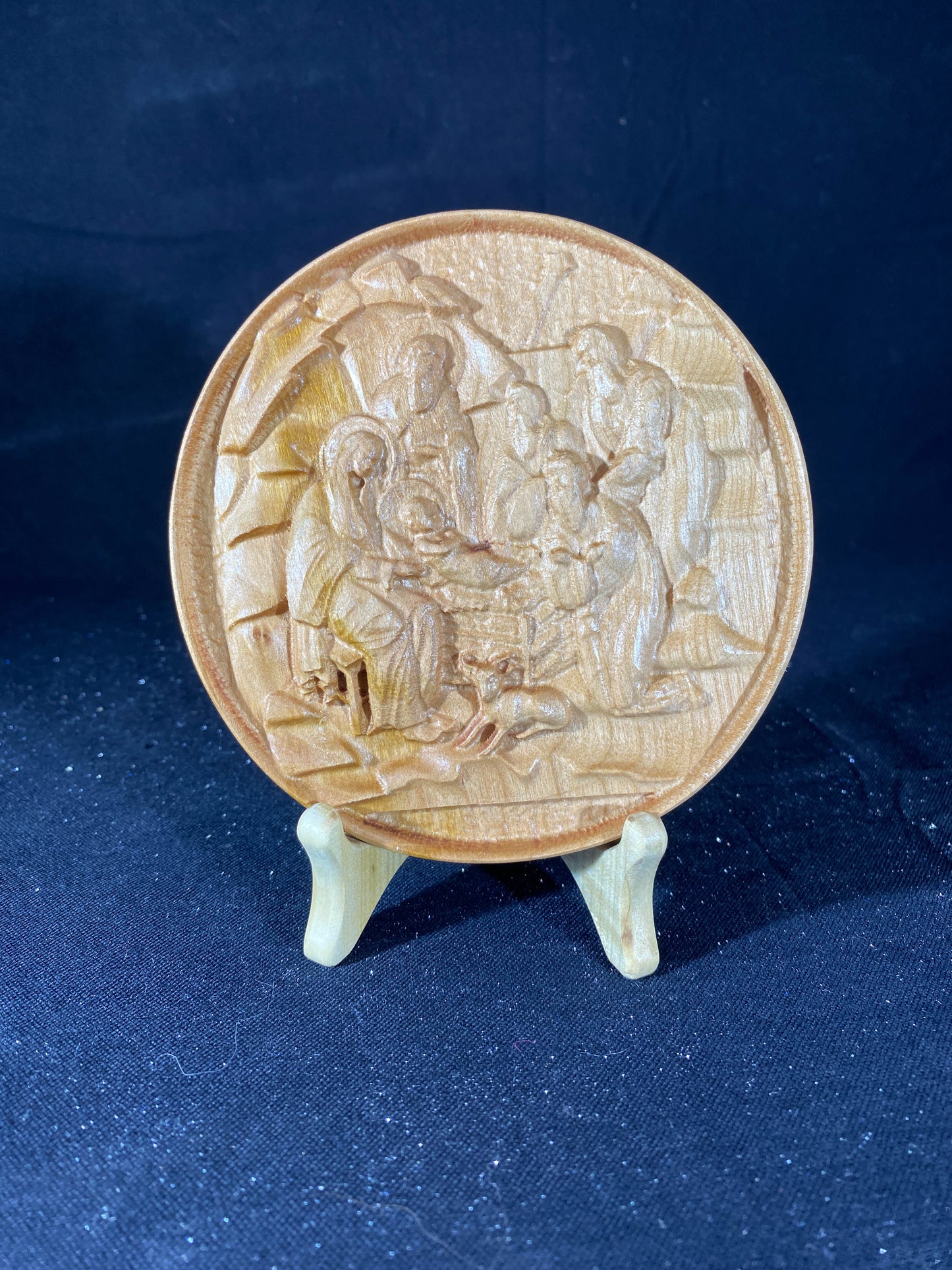 Deluxe 5" Carved 3D Nativity Medallion