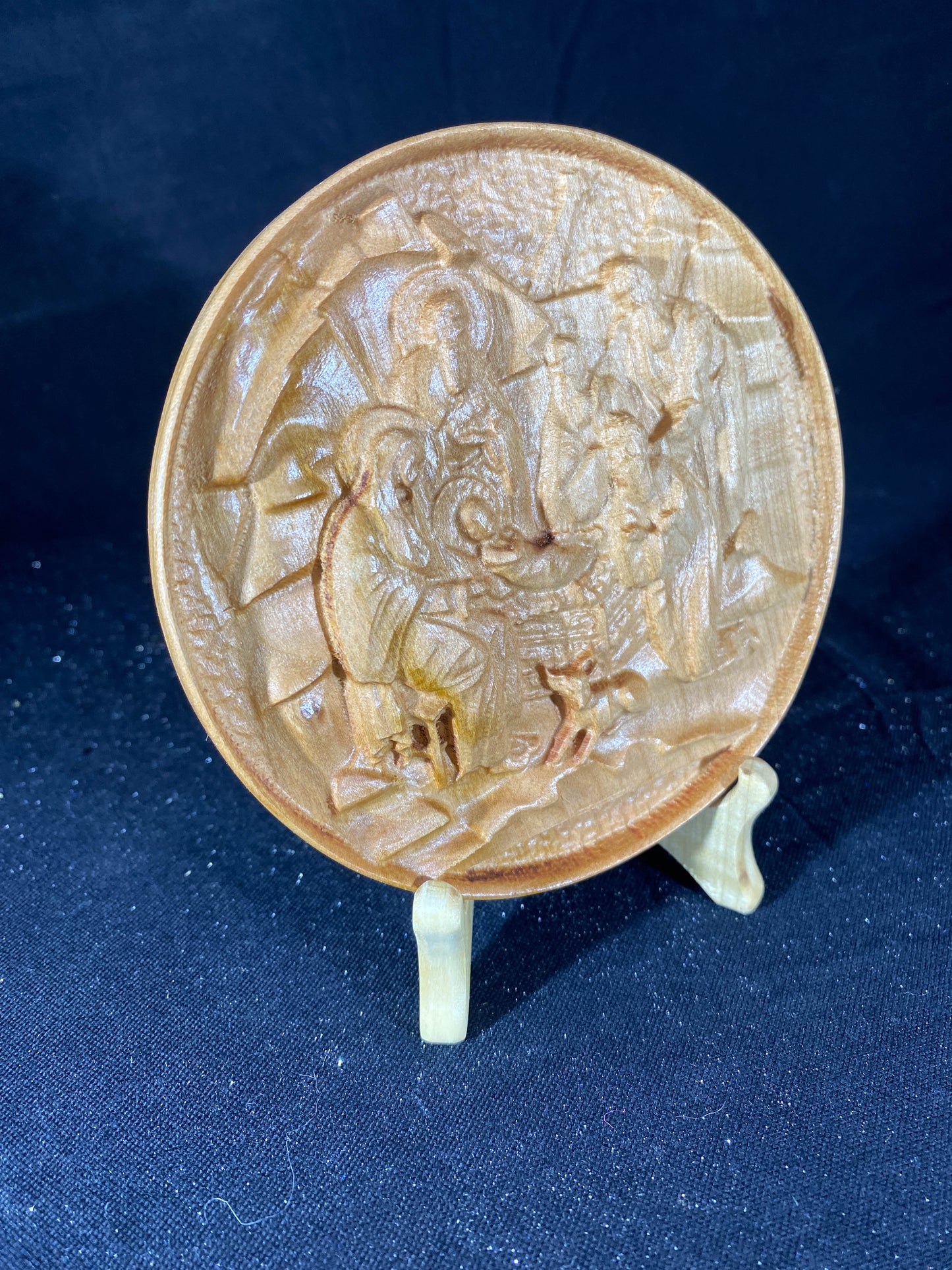 Deluxe 5" Carved 3D Nativity Medallion